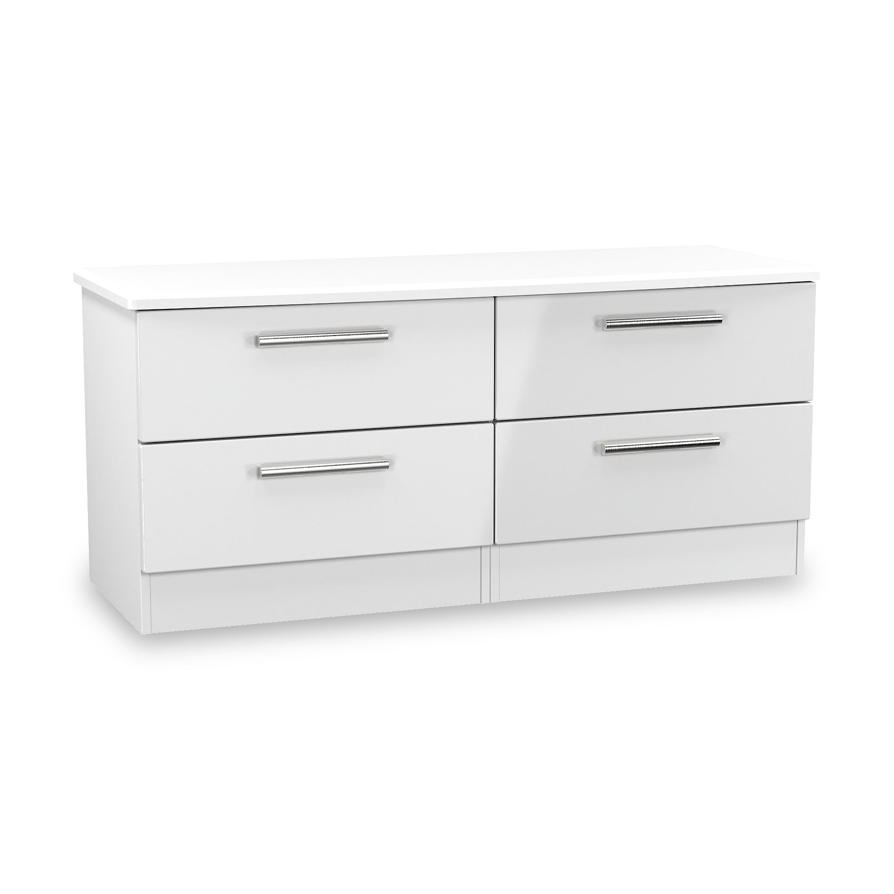 Penmere 4 Drawer Low Storage Unit White from Roseland Furniture