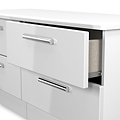 Penmere 4 Drawer Low Storage Unit White from Roseland Furniture