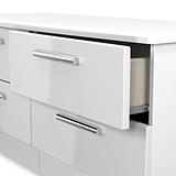 Penmere 4 Drawer Low Storage Unit White from Roseland Furniture
