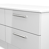 Penmere 4 Drawer Low Storage Unit White from Roseland Furniture