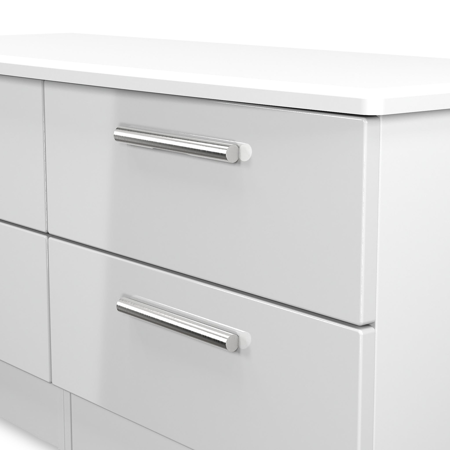 Penmere 4 Drawer Low Storage Unit White from Roseland Furniture