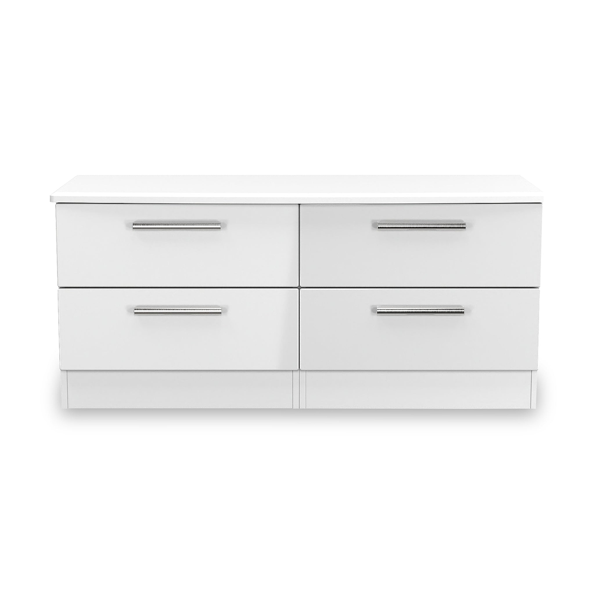 Penmere 4 Drawer Low Storage Unit White from Roseland Furniture