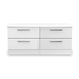 Penmere 4 Drawer Low Storage Unit White from Roseland Furniture