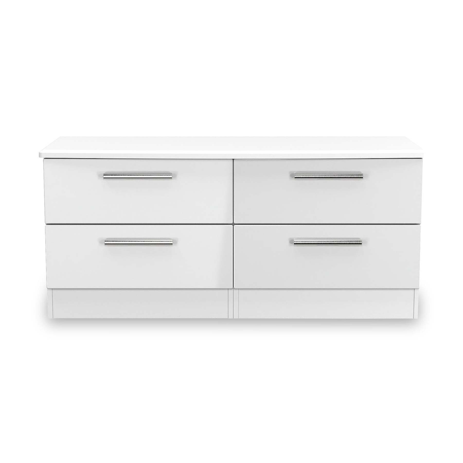 Penmere 4 Drawer Low Storage Unit White from Roseland Furniture