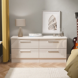 Penmere 4 Drawer Low Storage Unit White from Roseland Furniture