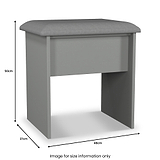 Penmere Dressing Table Stool Grey from Roseland Furniture
