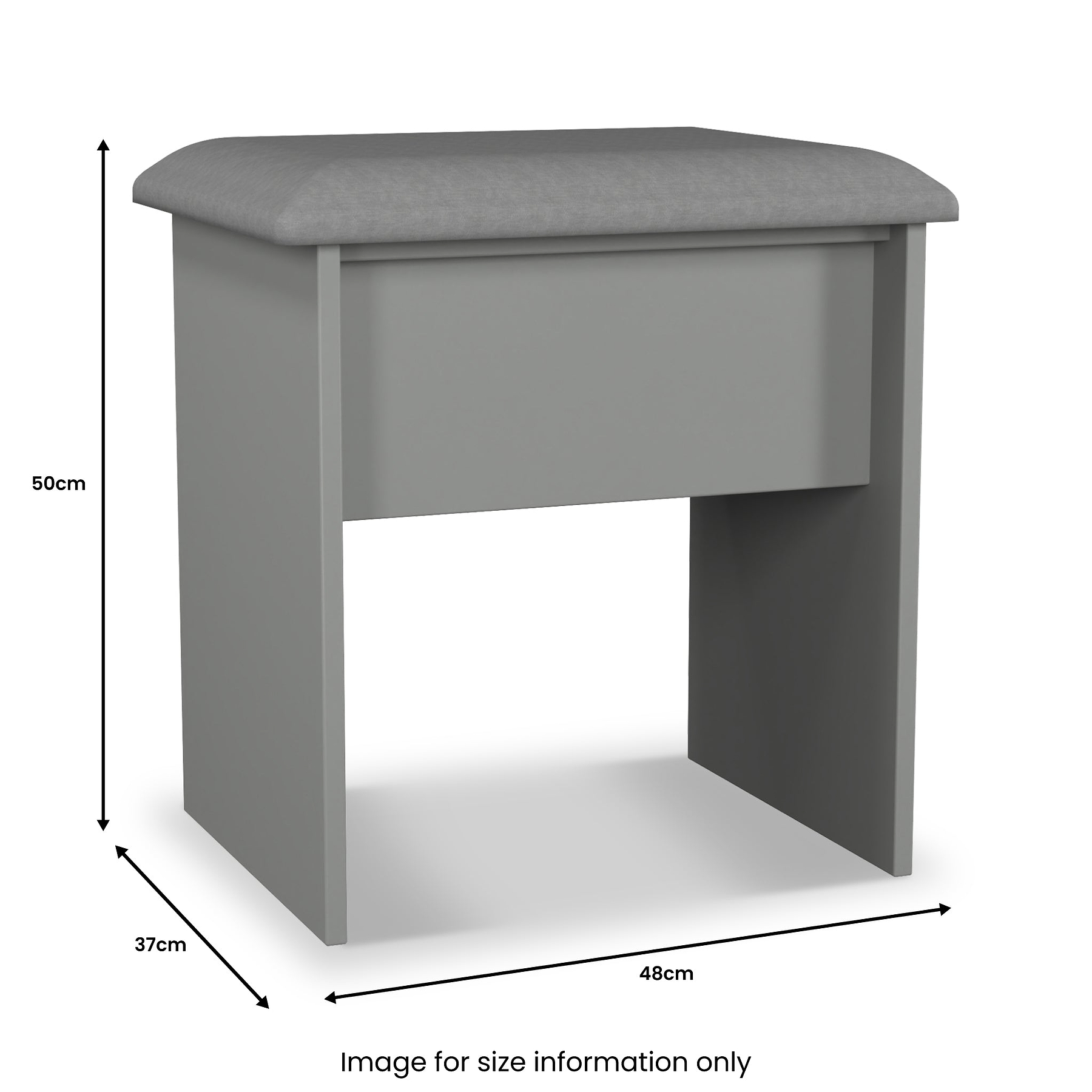Penmere Dressing Table Stool Grey from Roseland Furniture