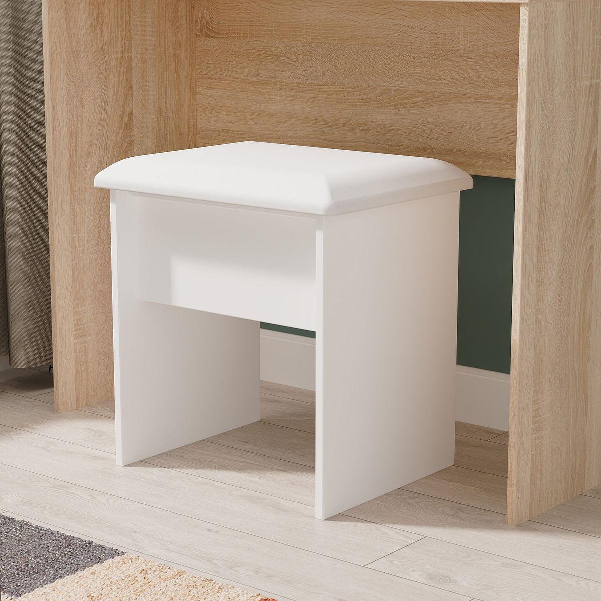 Penmere Dressing Table Stool White from Roseland Furniture