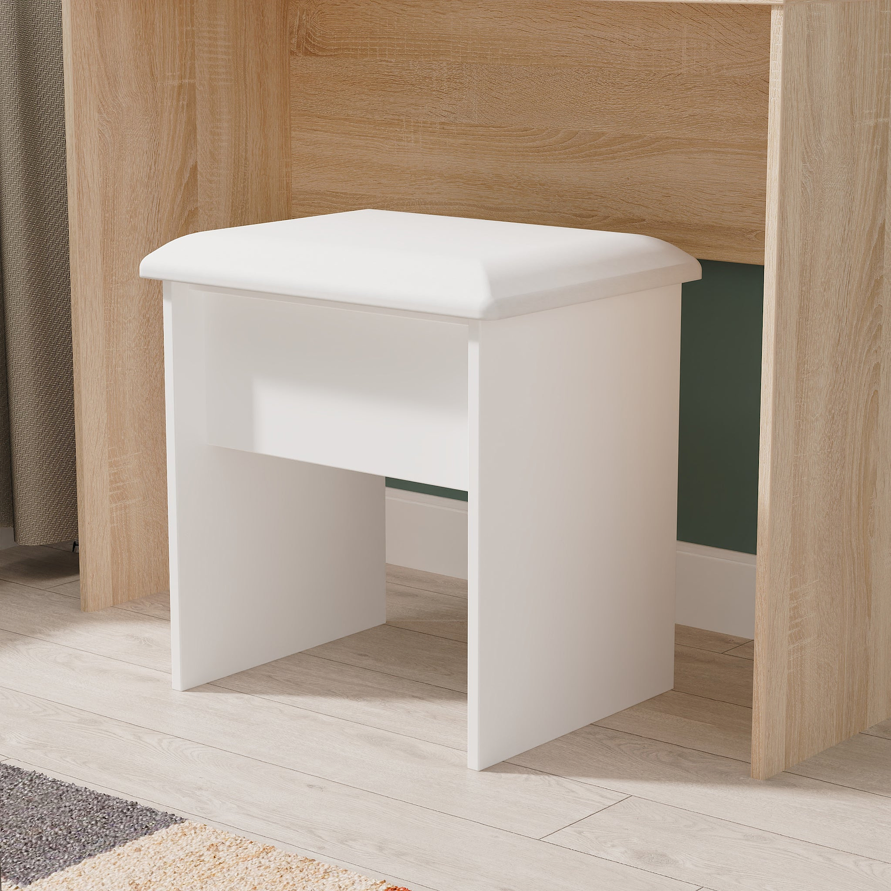 Penmere Dressing Table Stool White from Roseland Furniture