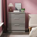 Penmere 3 Drawer Deep Chest Grey from Roseland Furniture