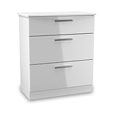 Penmere 3 Drawer Deep Chest White from Roseland Furniture