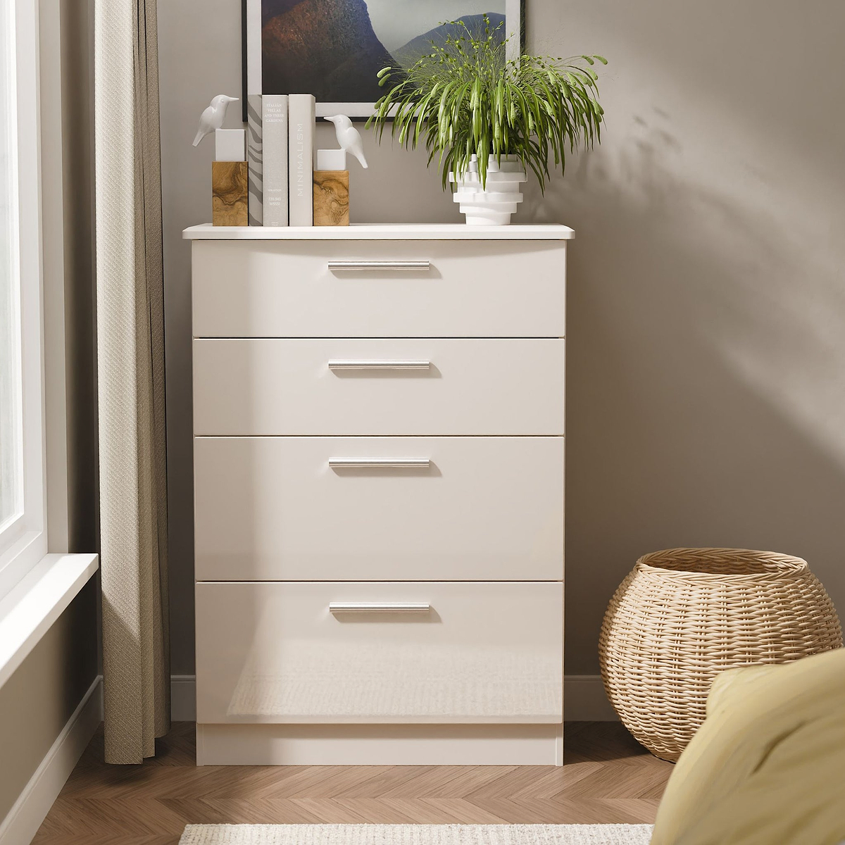 Penmere 4 Drawer Deep Chest Cashmere from Roseland Furniture