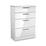 Penmere 4 Drawer Deep Chest White from Roseland Furniture