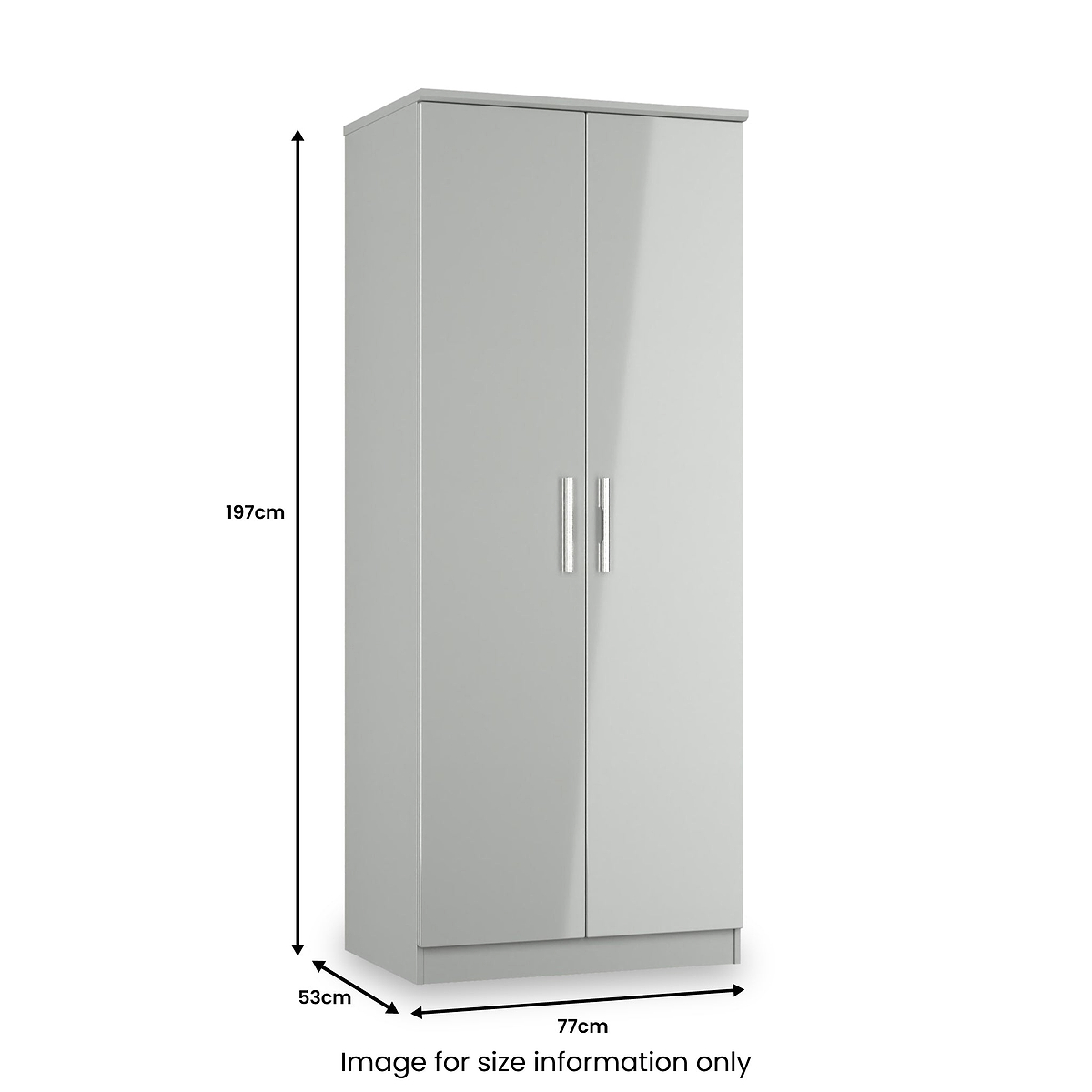Penmere Double Wardrobe Grey from Roseland Furniture