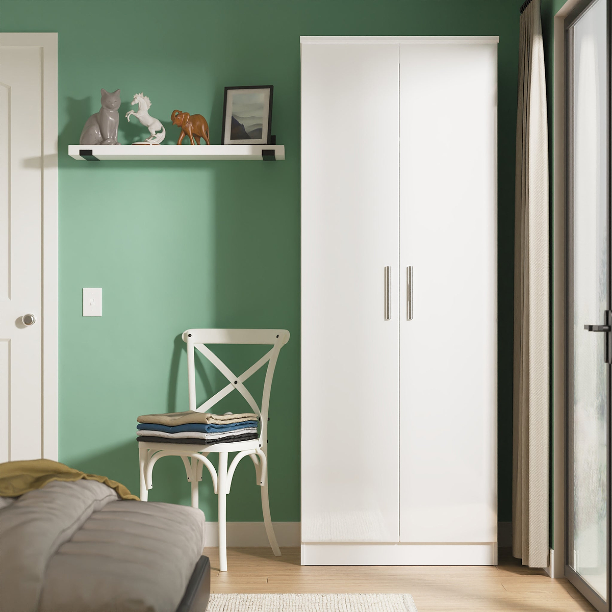 Penmere Double Wardrobe White from Roseland Furniture