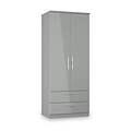 Penmere Double Wardrobe With Drawers Grey from Roseland Furniture