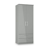 Penmere Double Wardrobe With Drawers Grey from Roseland Furniture