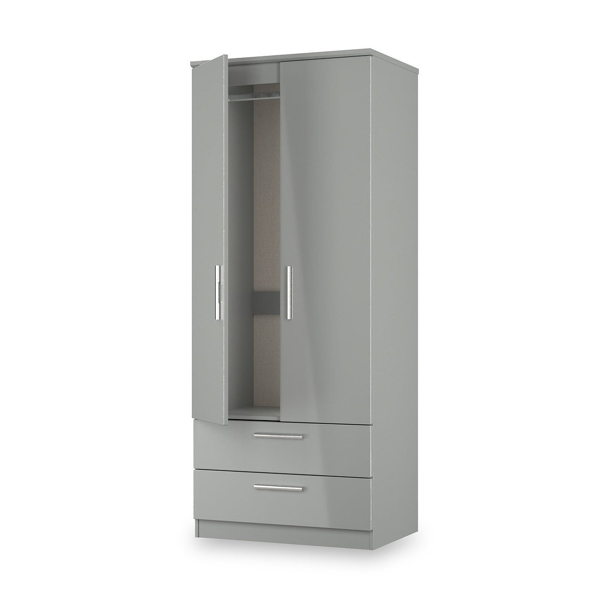 Penmere Double Wardrobe With Drawers Grey from Roseland Furniture