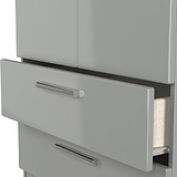 Penmere Double Wardrobe With Drawers Grey from Roseland Furniture