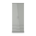 Penmere Double Wardrobe With Drawers Grey from Roseland Furniture
