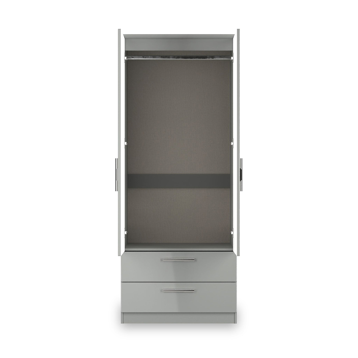 Penmere Double Wardrobe With Drawers Grey from Roseland Furniture
