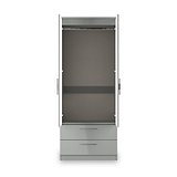 Penmere Double Wardrobe With Drawers Grey from Roseland Furniture