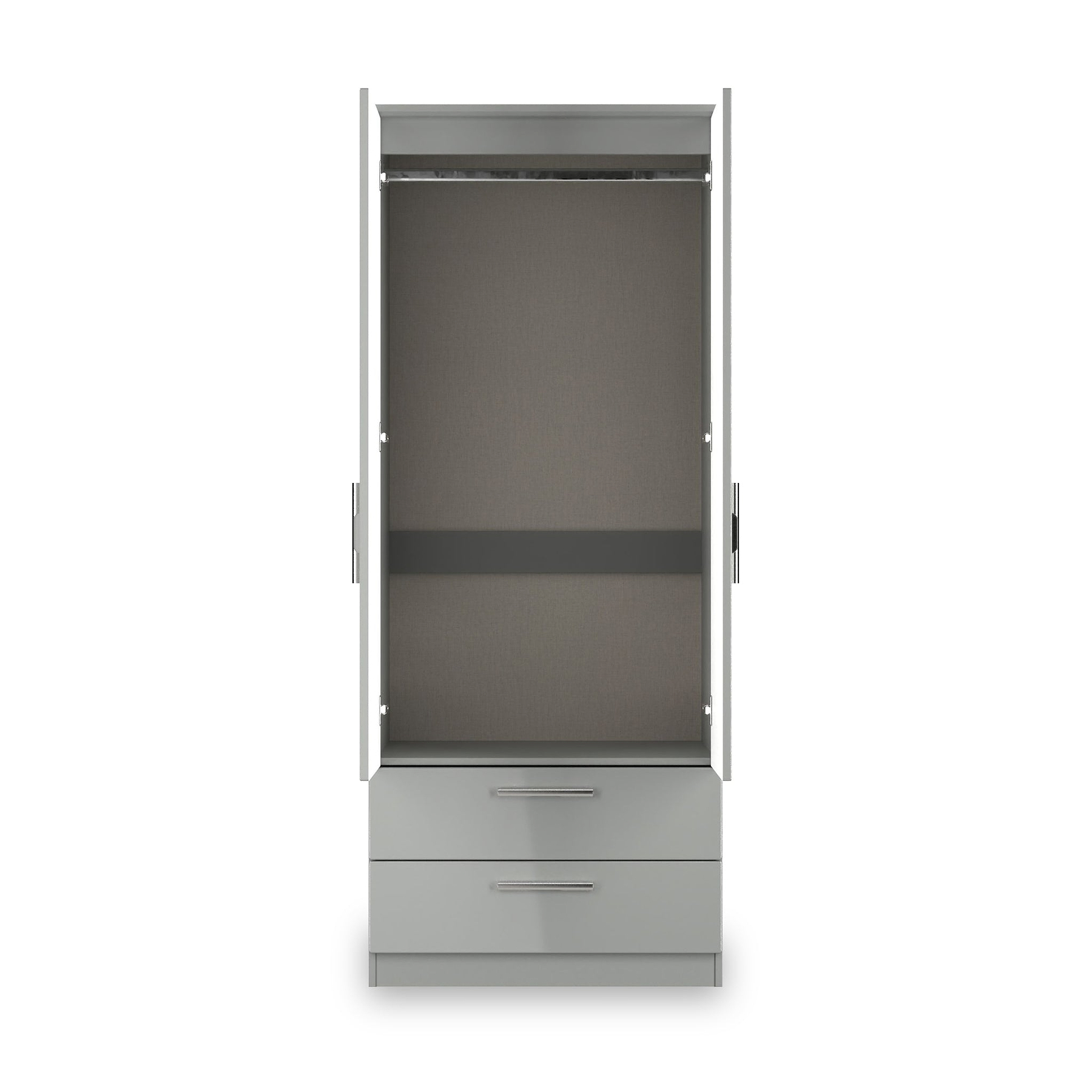 Penmere Double Wardrobe With Drawers Grey from Roseland Furniture