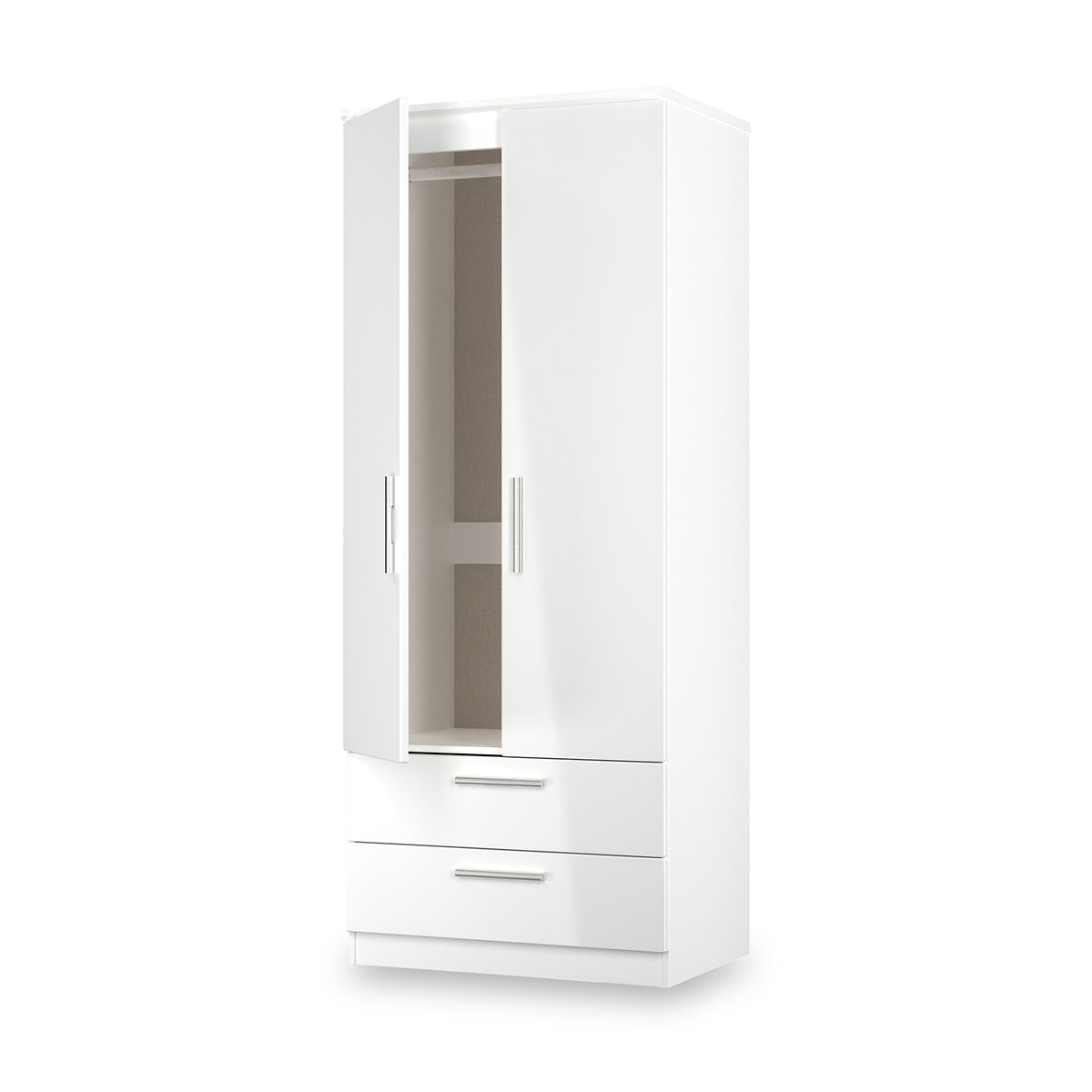 Penmere Double Wardrobe With Drawers White from Roseland Furniture