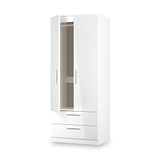 Penmere Double Wardrobe With Drawers White from Roseland Furniture