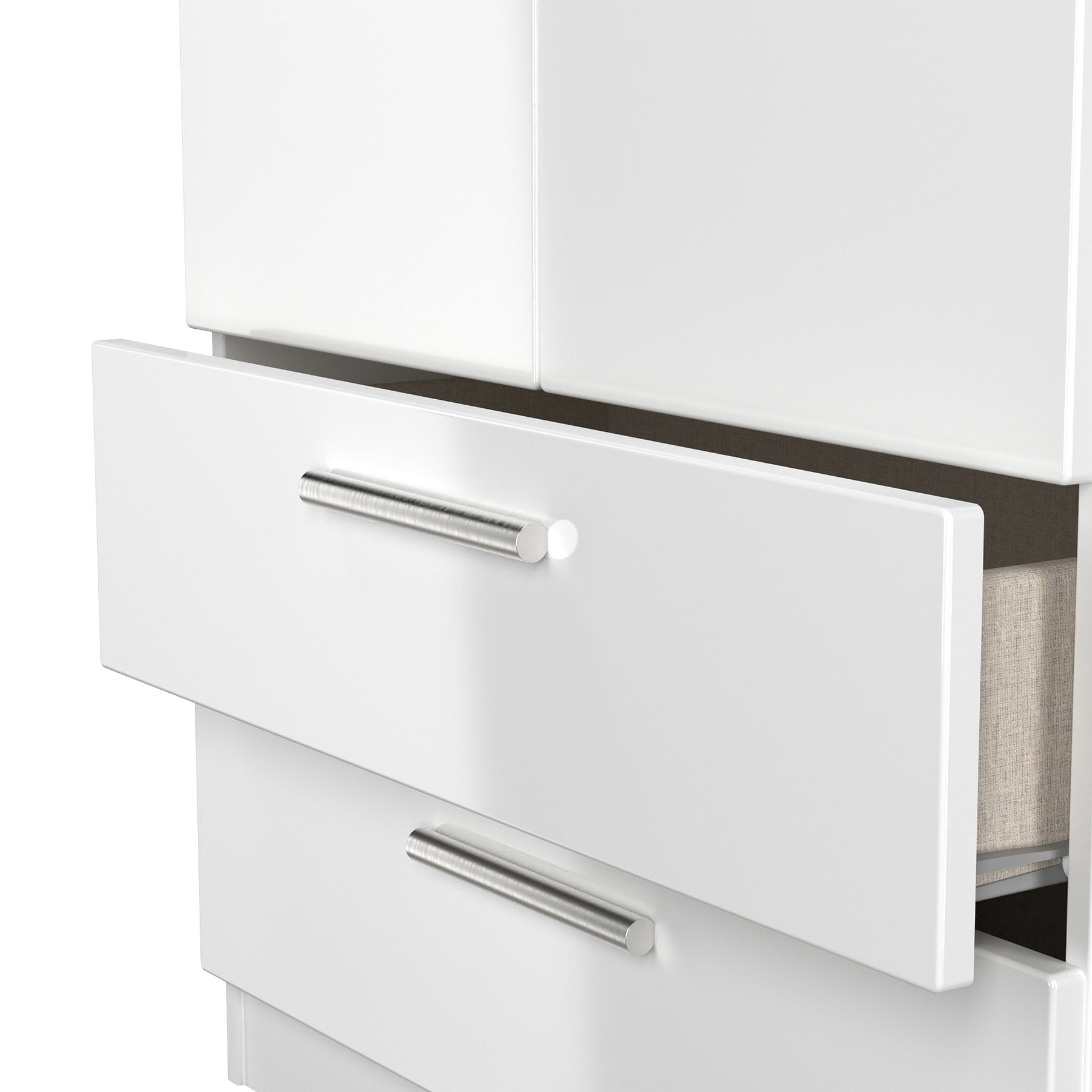 Penmere Double Wardrobe With Drawers White from Roseland Furniture