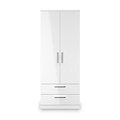 Penmere Double Wardrobe With Drawers White from Roseland Furniture