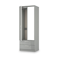Penmere Double Mirrored Wardrobe With Drawers Grey from Roseland Furniture