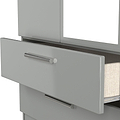 Penmere Double Mirrored Wardrobe With Drawers Grey from Roseland Furniture