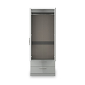Penmere Double Mirrored Wardrobe With Drawers Grey from Roseland Furniture