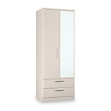 Penmere Double Mirrored Wardrobe With Drawers Cashmere from Roseland Furniture