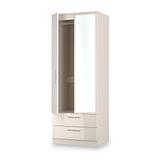 Penmere Double Mirrored Wardrobe With Drawers Cashmere from Roseland Furniture