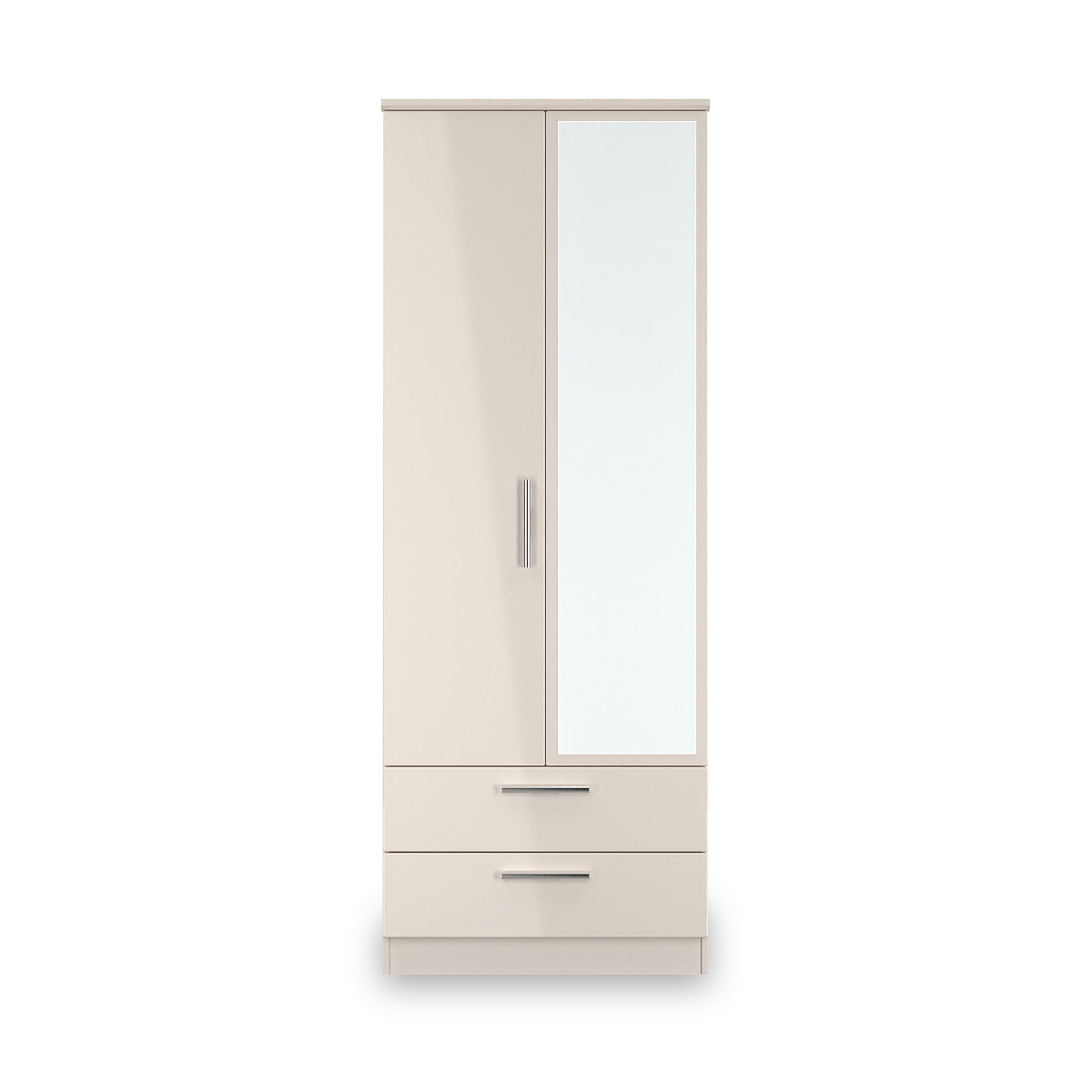 Penmere Double Mirrored Wardrobe With Drawers Cashmere from Roseland Furniture