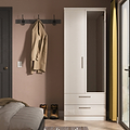 Penmere Double Mirrored Wardrobe With Drawers Cashmere from Roseland Furniture