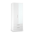 Penmere Double Mirrored Wardrobe With Drawers White from Roseland Furniture