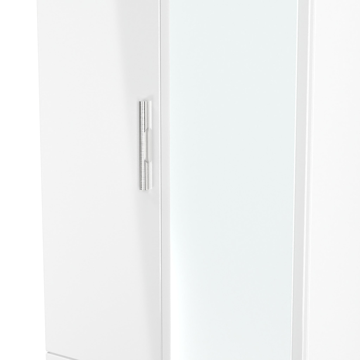 Penmere Double Mirrored Wardrobe With Drawers White from Roseland Furniture