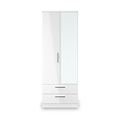 Penmere Double Mirrored Wardrobe With Drawers White from Roseland Furniture