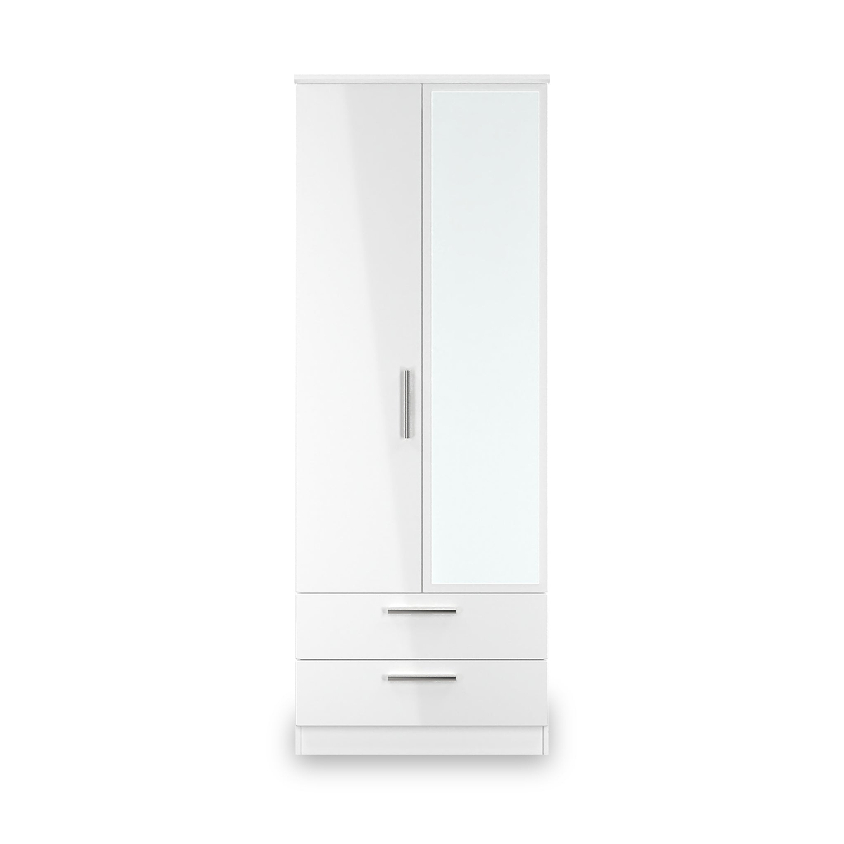 Penmere Double Mirrored Wardrobe With Drawers White from Roseland Furniture