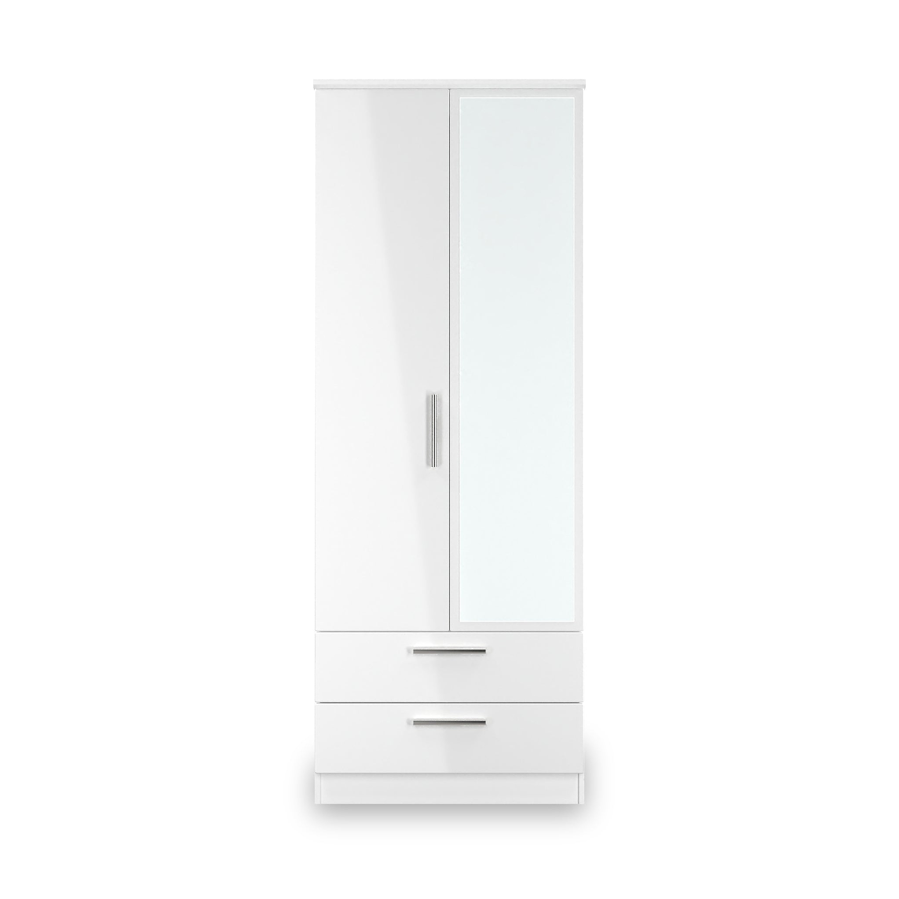 Penmere Double Mirrored Wardrobe With Drawers White from Roseland Furniture