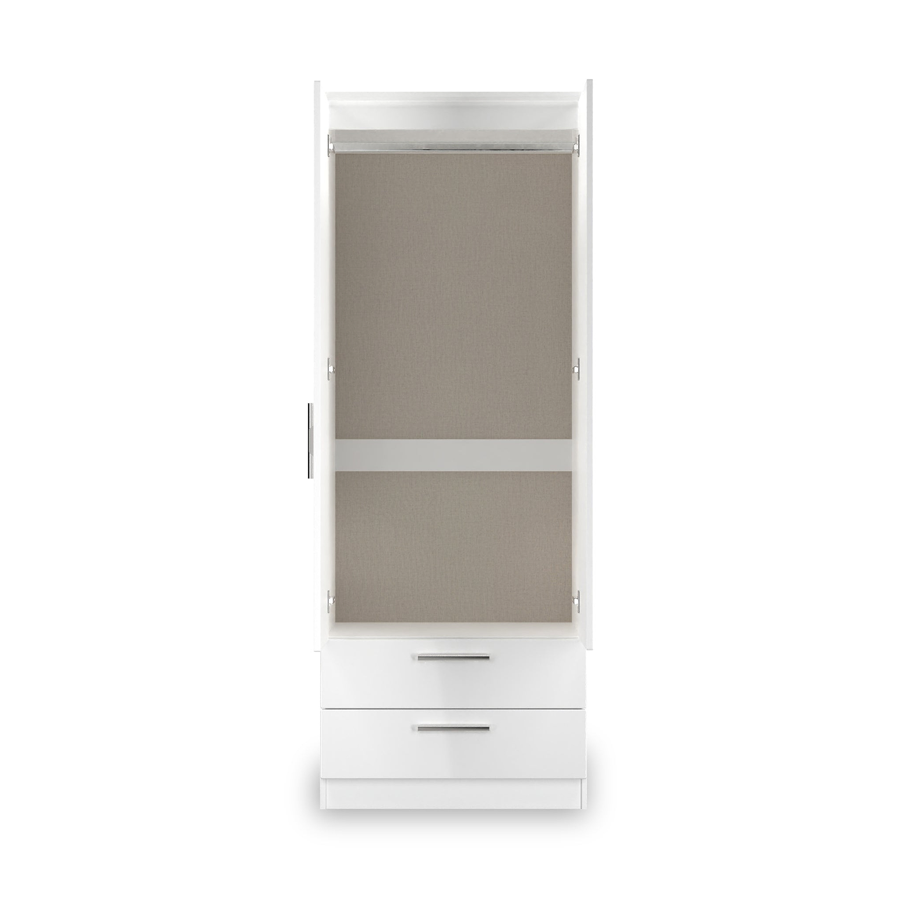 Penmere Double Mirrored Wardrobe With Drawers White from Roseland Furniture
