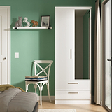 Penmere Double Mirrored Wardrobe With Drawers White from Roseland Furniture