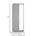 Penmere Double Mirrored Wardrobe Grey from Roseland Furniture