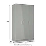 Penmere Triple Wardrobe Grey from Roseland Furniture