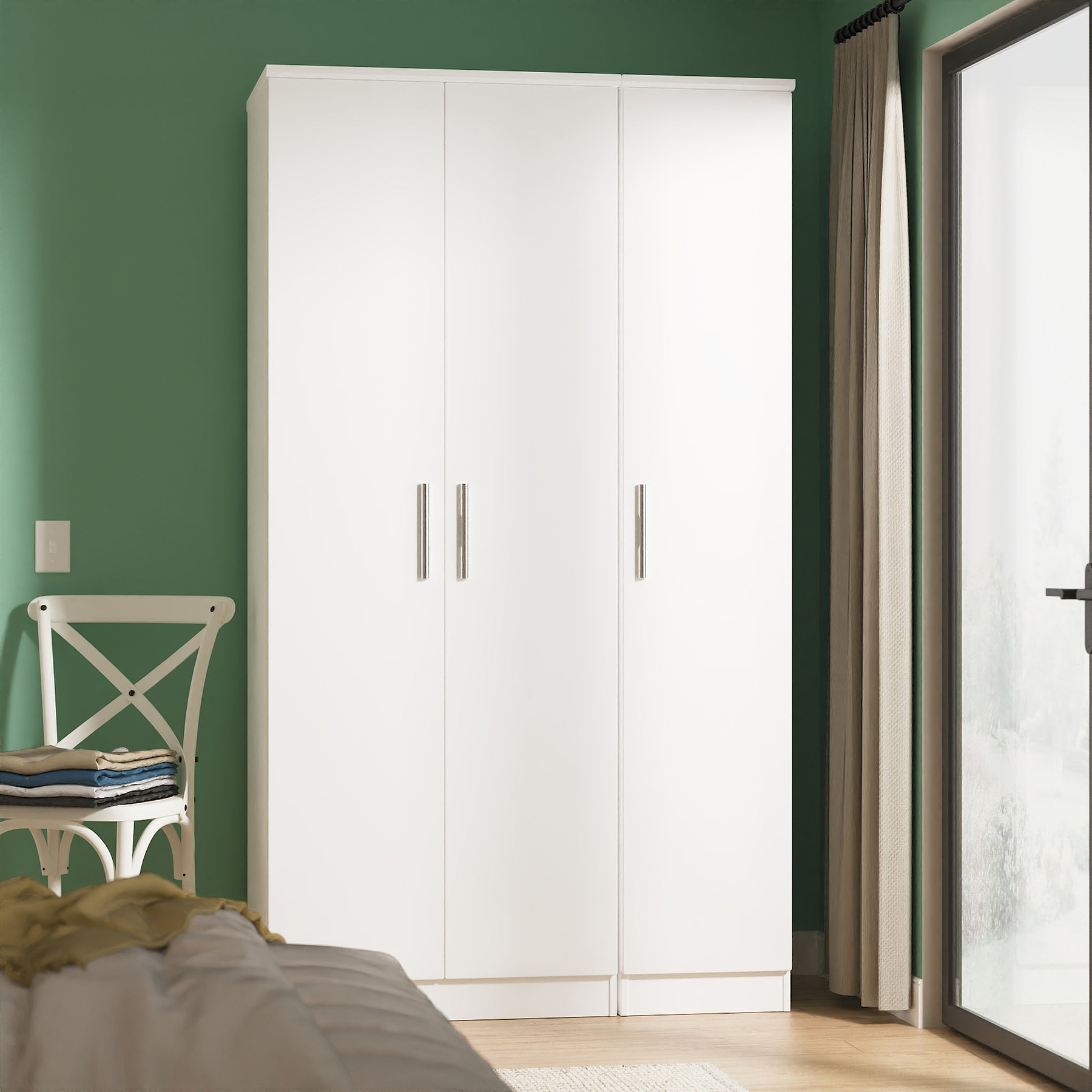 Penmere Triple Wardrobe White from Roseland Furniture