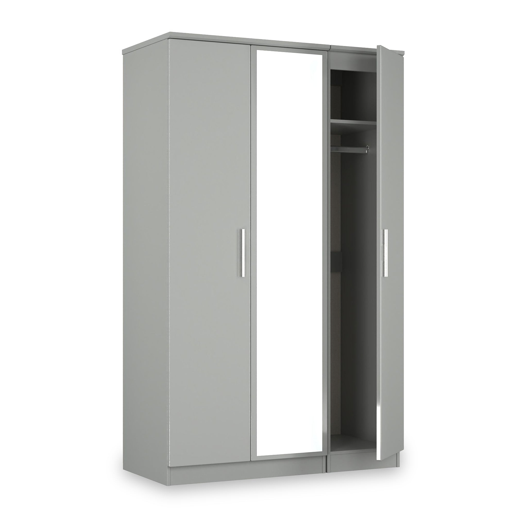 Penmere Triple Mirrored Wardrobe Grey from Roseland Furniture