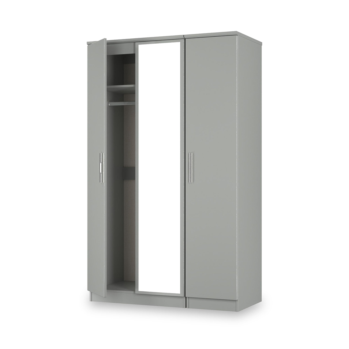 Penmere Triple Mirrored Wardrobe Grey from Roseland Furniture